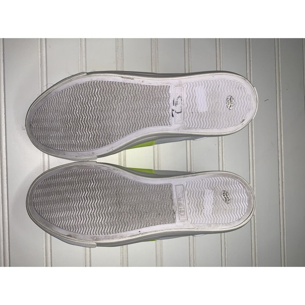 Guess‎ White Fluorescent Yellow Slip On Women’s Tennis Shoes Sz 8.5 Med - Picture 8 of 10